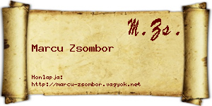 Marcu Zsombor névjegykártya
